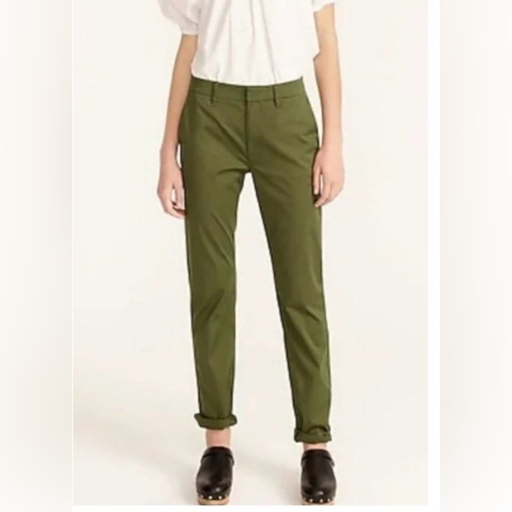 JCrew slim boyfriend chino pant olive green 32
